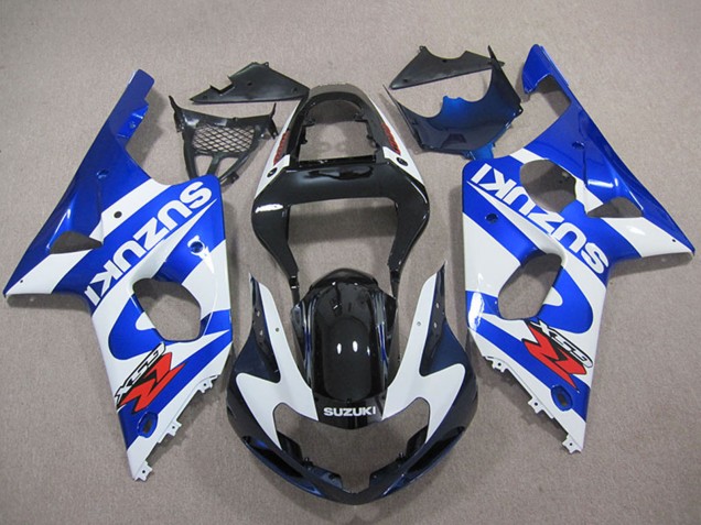Billige Suzuki GSXR 1000 Motorrad Verkleidung 2000-2002 - Blau Weiss Schwarz Rot
