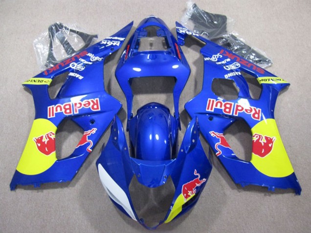 Billige Suzuki GSXR 1000 Motorrad Verkleidung 2003-2004 - Blau Gelb Red Bull