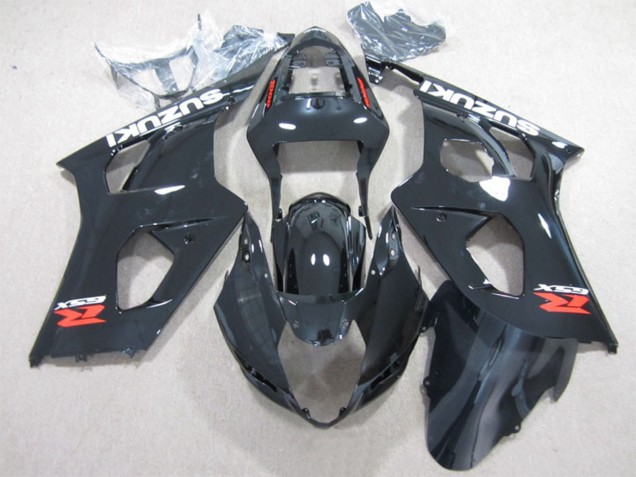 Billige Suzuki GSXR 1000 Motorrad Verkleidung 2003-2004 - Glanzendes Schwarz