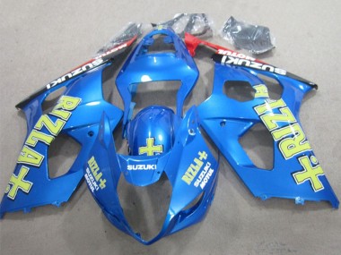 Billige Suzuki GSXR 1000 Motorrad Verkleidung 2003-2004 - Blau Gelb Schwarz Rizla