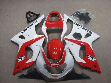 Billige Suzuki GSXR 1000 Motorrad Verkleidung 2003-2004 - Weiss Rot