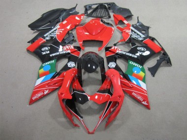 Billige Suzuki GSXR 1000 Motorrad Verkleidung 2005-2006 - Rot Schwarz Blau Weiss Grun