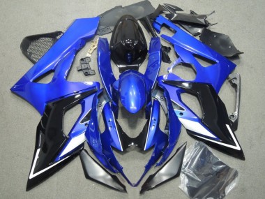 Billige Suzuki GSXR 1000 Motorrad Verkleidung 2005-2006 - Blau Weiss Silber Schwarz
