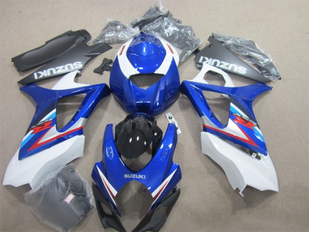 Billige Suzuki GSXR 1000 Motorrad Verkleidung 2007-2008 - Weiss Blau Rot