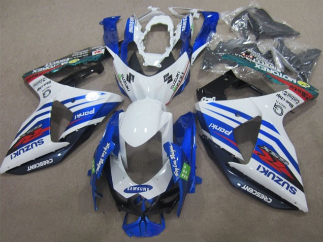 Billige Suzuki GSXR 1000 Motorrad Verkleidung 2009-2016 - Weiss Blau Rot Samsung