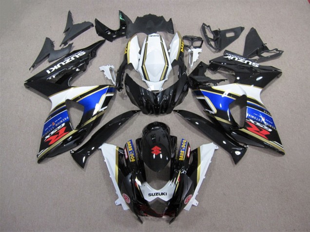 Billige Suzuki GSXR 1000 Motorrad Verkleidung 2009-2016 - Weiss Blau Schwarz Dunkel Dog