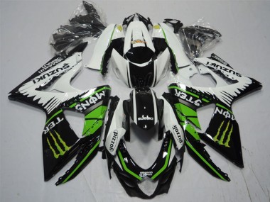 Billige Suzuki GSXR 1000 Motorrad Verkleidung 2009-2016 - Weiss Grun Monster Schwarz Pizzoli