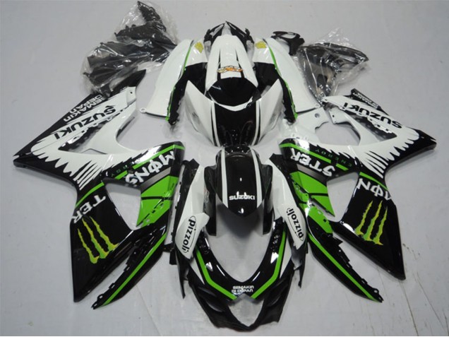 Billige Suzuki GSXR 1000 Motorrad Verkleidung 2009-2016 - Weiss Grun Monster Schwarz Pizzoli
