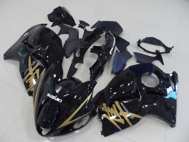 Billige Suzuki GSXR 1300 Hayabusa Motorrad Verkleidung 1996-2007 - Glanzendes Schwarz Gold Aufkleber