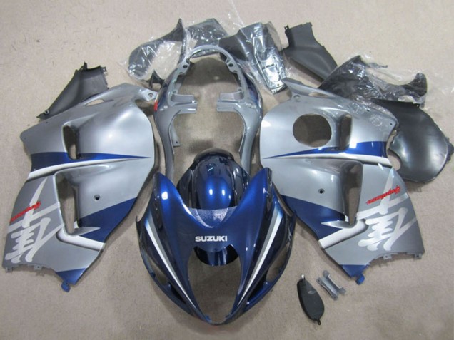 Billige Suzuki GSXR 1300 Hayabusa Motorrad Verkleidung 1996-2007 - Silber Blau