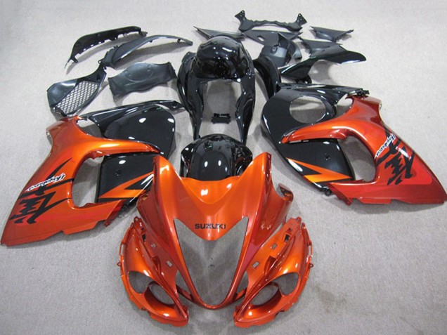 Billige Suzuki GSXR 1300 Hayabusa Motorrad Verkleidung 2008-2020 - Orange Schwarz