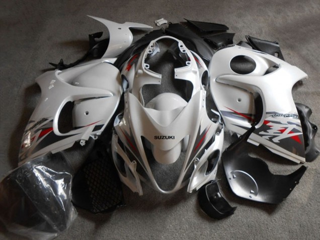 Billige Suzuki GSXR 1300 Hayabusa Motorrad Verkleidung 2008-2020 - Weiss Schwarz