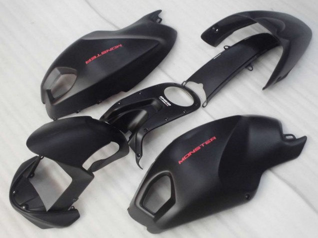 Billige Ducati Monster 696 Motorrad Verkleidung 2008-2012 - Matt Schwarz