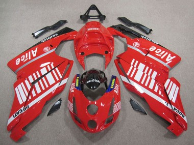 Billige Ducati 749 999 Motorrad Verkleidung 2005-2006 - Rot Weiss Glanzendes Schwarz Alice Sundisk