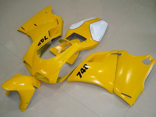 Billige Ducati 748 Motorrad Verkleidung 1993-2005 - Weiss Gelb