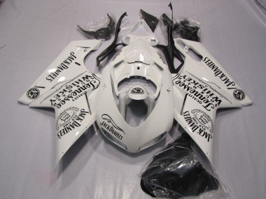 Billige Ducati 1098 Motorrad Verkleidung 2007-2014 - Weiss Jack Daniels
