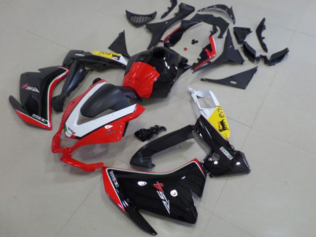 Billige Aprilia RS4 50 125 Motorrad Verkleidung 2012-2019 - Weiss Rot Gelb Glanzendes Schwarz