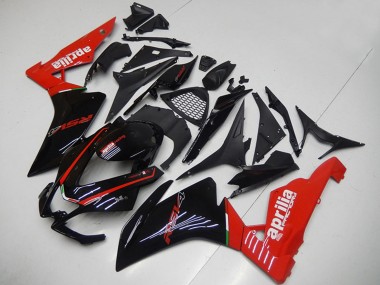 Billige Aprilia RSV4 1000 Motorrad Verkleidung 2009-2015 - Glanzendes Schwarz Rot