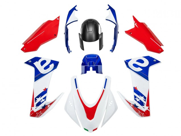 Billige Aprilia RS660 Motorrad Verkleidung 2020-2024 - Weiss Blau Rot
