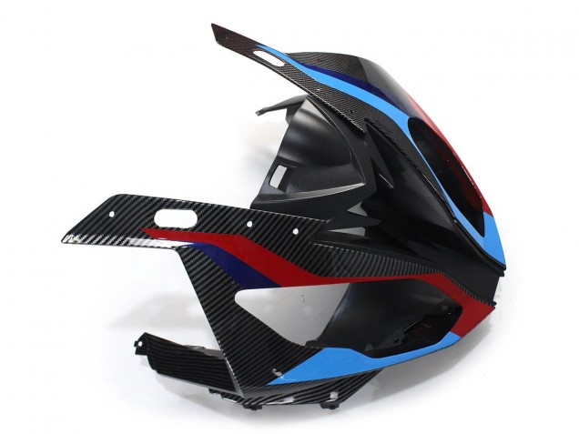Billige BMW S1000RR Motorrad Verkleidung 2015-2016 - Blau Rot Carbonfaser