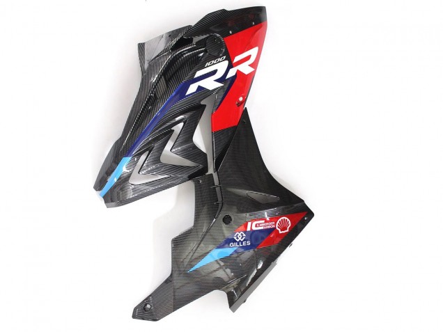 Billige BMW S1000RR Motorrad Verkleidung 2015-2016 - Blau Rot Carbonfaser