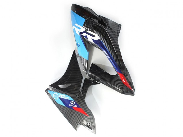 Billige BMW S1000RR Motorrad Verkleidung 2015-2016 - Blau Rot Carbonfaser