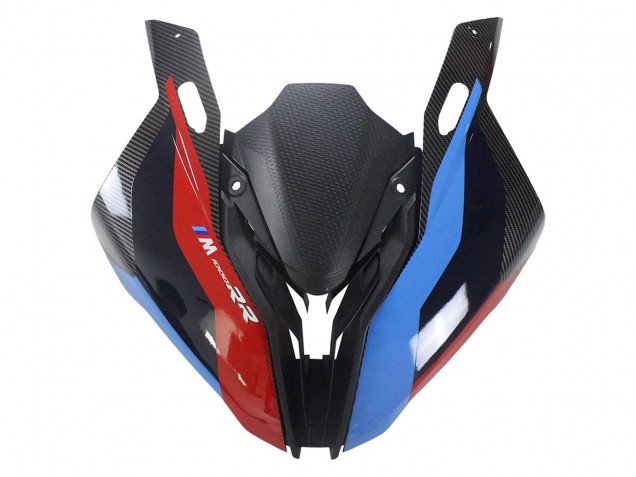 Billige BMW S1000RR Motorrad Verkleidung 2023-2024 - Blau Rot Carbonfaser
