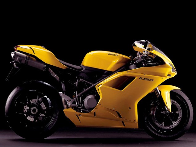 Billige Ducati 1098 Motorrad Verkleidung 2007-2014 - Gelb