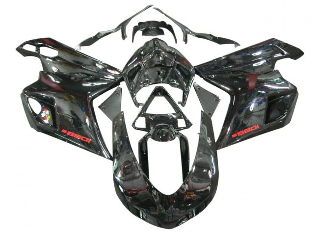 Billige Ducati 1098 Motorrad Verkleidung 2007-2014 - Glanzendes Schwarz