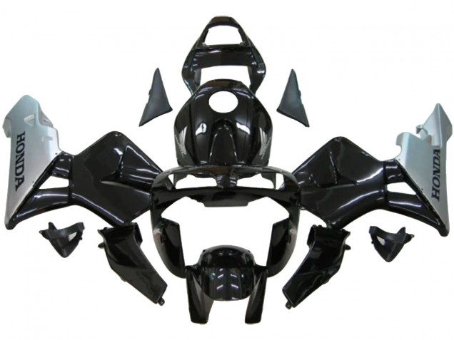 Billige Honda CBR600RR Motorrad Verkleidung 2003-2004 - Silber Glanzendes Schwarz