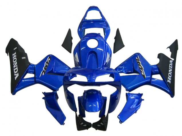 Billige Honda CBR600RR Motorrad Verkleidung 2003-2004 - Blau Matt Schwarz