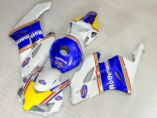 Billige Honda CBR1000RR Motorrad Verkleidung 2004-2005 - Weiss Blau Gelb Rothmans