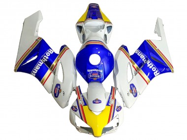 Billige Honda CBR1000RR Motorrad Verkleidung 2004-2005 - Weiss Blau Gelb Rothmans