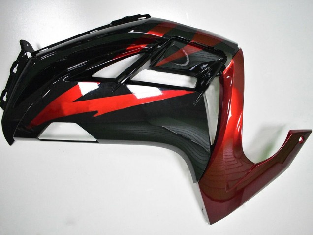 Billige Kawasaki EX650 Motorrad Verkleidung 2012-2016 - Rot Glanzendes Schwarz