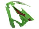 Billige Kawasaki ZX6R Motorrad Verkleidung 2019-2022 - Grun Glanzendes Schwarz Weiss Rot