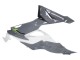 Billige Kawasaki ZX6R Motorrad Verkleidung 2019-2022 - Weiss Grau Grun