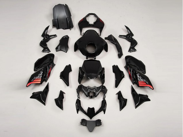 Billige Kawasaki Z900 Motorrad Verkleidung 2020-2024 - Schwarz Rot