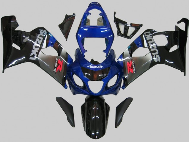 Billige Suzuki GSXR 600/750 Motorrad Verkleidung 2004-2005 - Blau Grau Glanzendes Schwarz