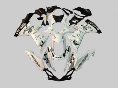 Billige Suzuki GSXR 600/750 Motorrad Verkleidung 2011-2024 - Weiss Schwarz Alstare Corona Extra Motul