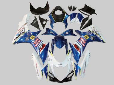 Billige Suzuki GSXR 600/750 Motorrad Verkleidung 2011-2024 - Weiss Blau Rot Gelb Motul Dunlop