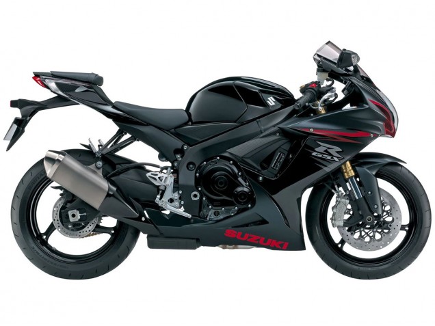 Billige Suzuki GSXR 600/750 Motorrad Verkleidung 2011-2024 - Matt Schwarz Rot