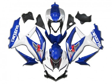 Billige Suzuki GSXR 600/750 Motorrad Verkleidung 2008-2010 - Weiss Blau Rot
