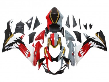 Billige Suzuki GSXR 600/750 Motorrad Verkleidung 2011-2024 - Rot Gold Grau Schwarz Weiss Hai
