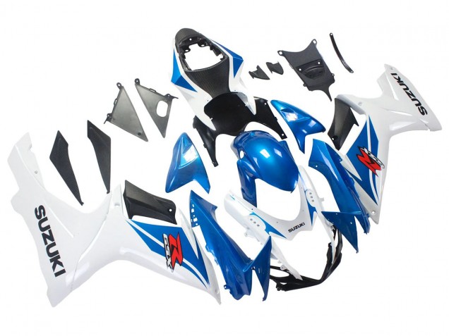 Billige Suzuki GSXR 600/750 Motorrad Verkleidung 2011-2024 - Blau Weiss