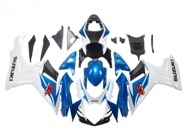 Billige Suzuki GSXR 600/750 Motorrad Verkleidung 2011-2024 - Blau Weiss