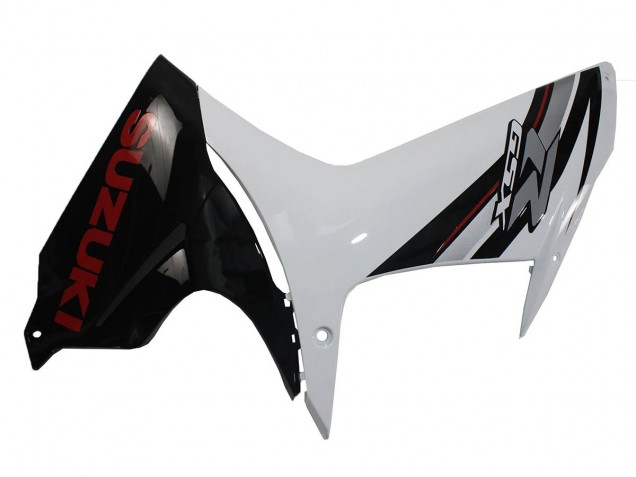 Billige Suzuki GSXR 600/750 Motorrad Verkleidung 2011-2024 - Weiss Glanzendes Schwarz