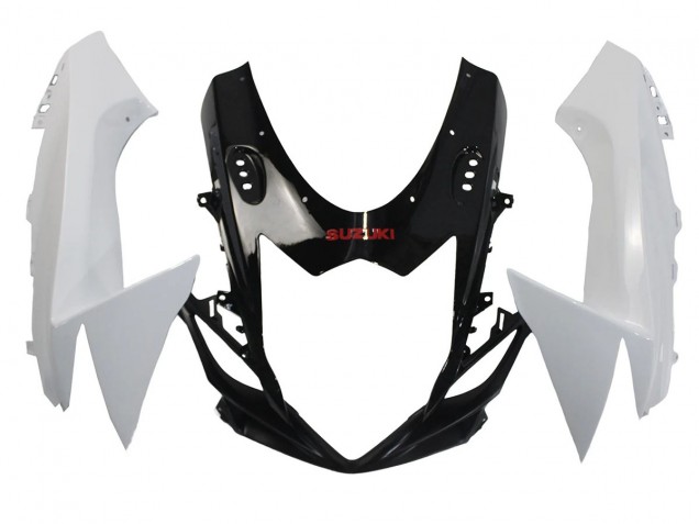 Billige Suzuki GSXR 600/750 Motorrad Verkleidung 2011-2024 - Weiss Glanzendes Schwarz