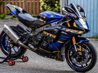 Billige Yamaha YZF R1 Motorrad Verkleidung 2015-2019 - Blau Gold Schwarz