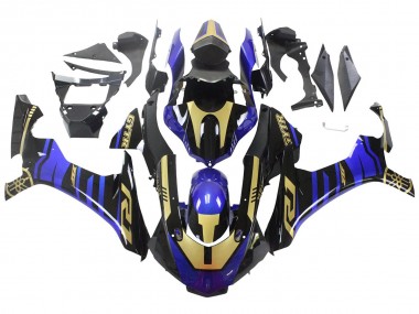 Billige Yamaha YZF R1 Motorrad Verkleidung 2015-2019 - Blau Gold Schwarz