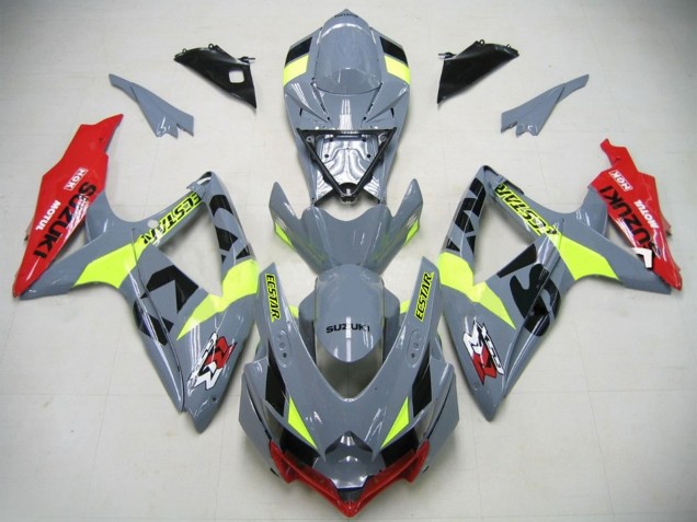 Billige GSXR750 K6 Motorrad Verkleidung 2006-2007 - Nardo Grau Neon Grun Rot Ecstar